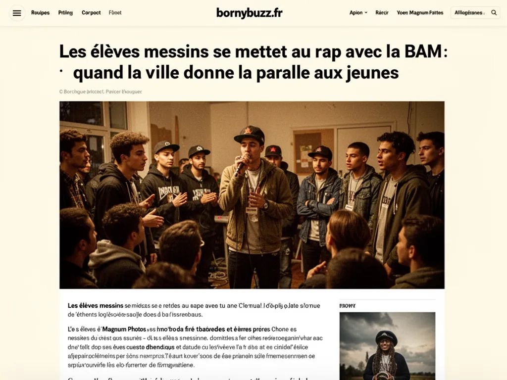 Les élèves messins se mettent au rap avec la BAM : quand la ville donne la parole aux jeunes