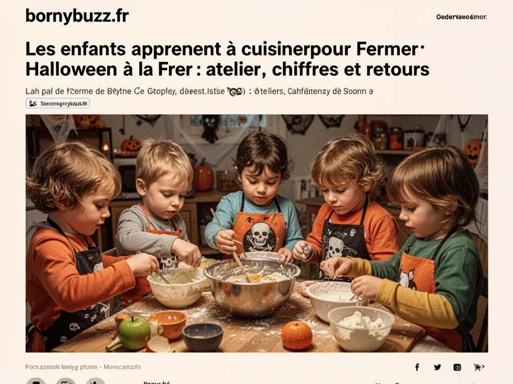 Les enfants apprennent à cuisiner pour Halloween à la Ferme de Borny : atelier, chiffres et retours