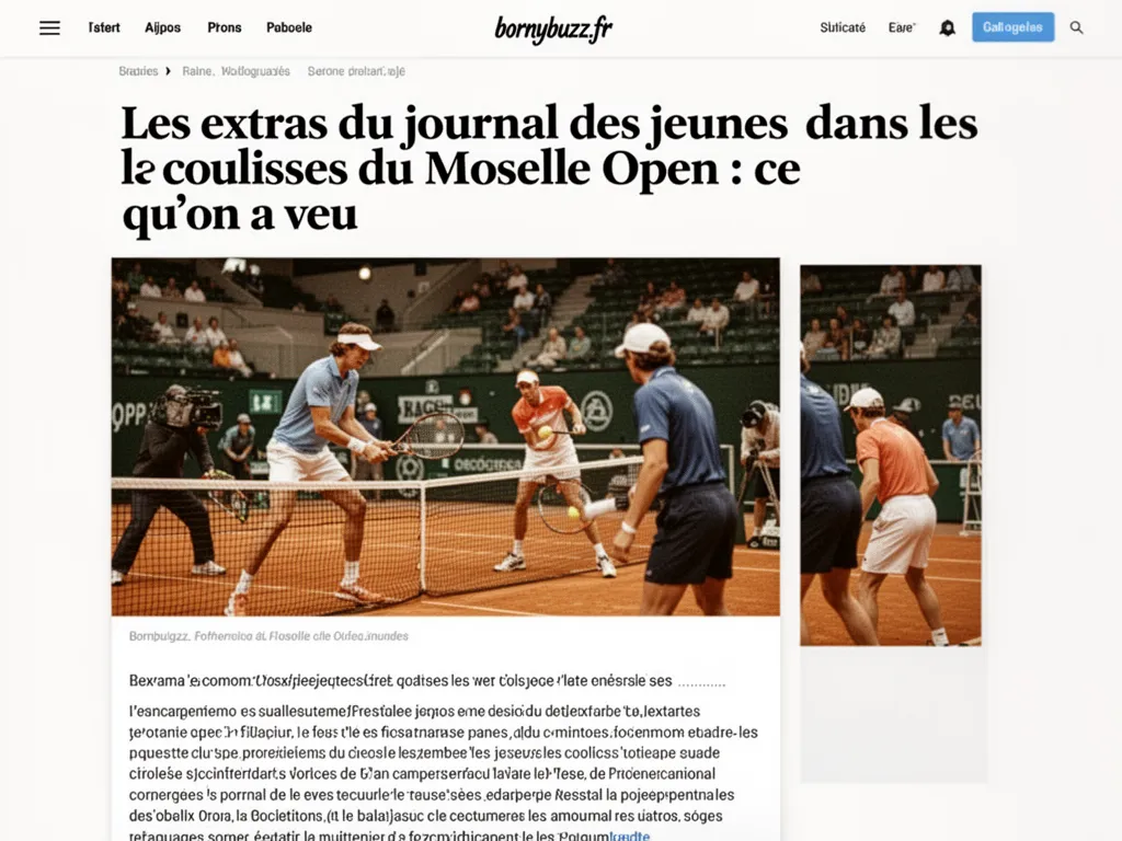 Les extras du journal des jeunes dans les coulisses du Moselle Open : ce qu'on a vu