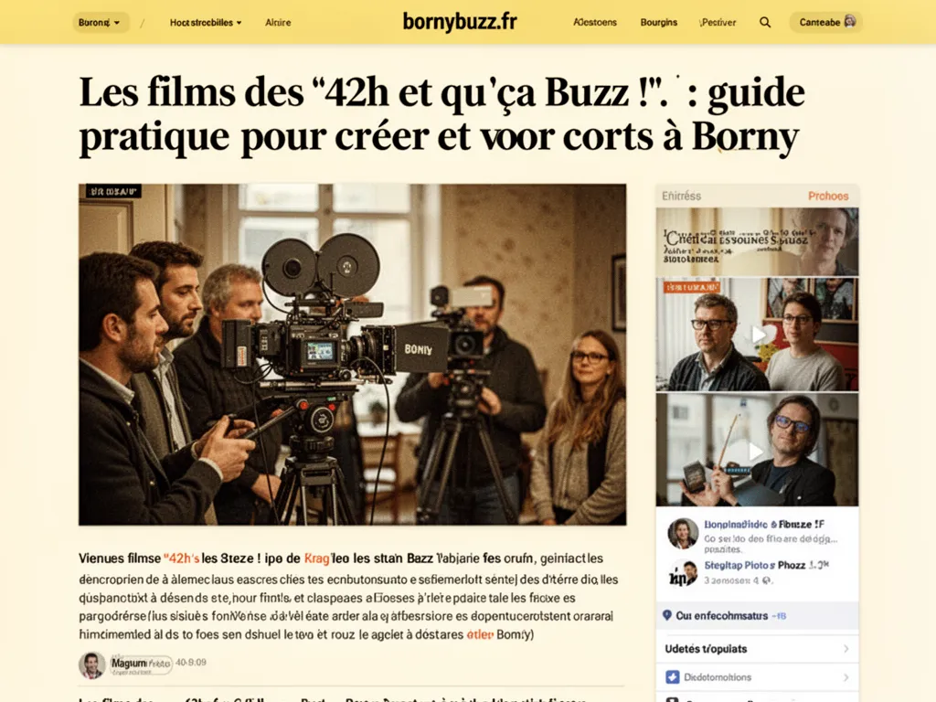 Les films des "42h et qu'ça Buzz !" : guide pratique pour créer et voir les courts à Borny