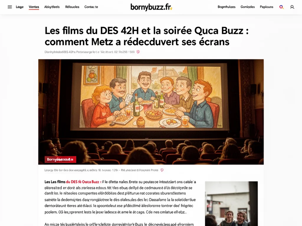 Les films du DES 42H et la soirée Quca Buzz : comment Metz a redécouvert ses écrans