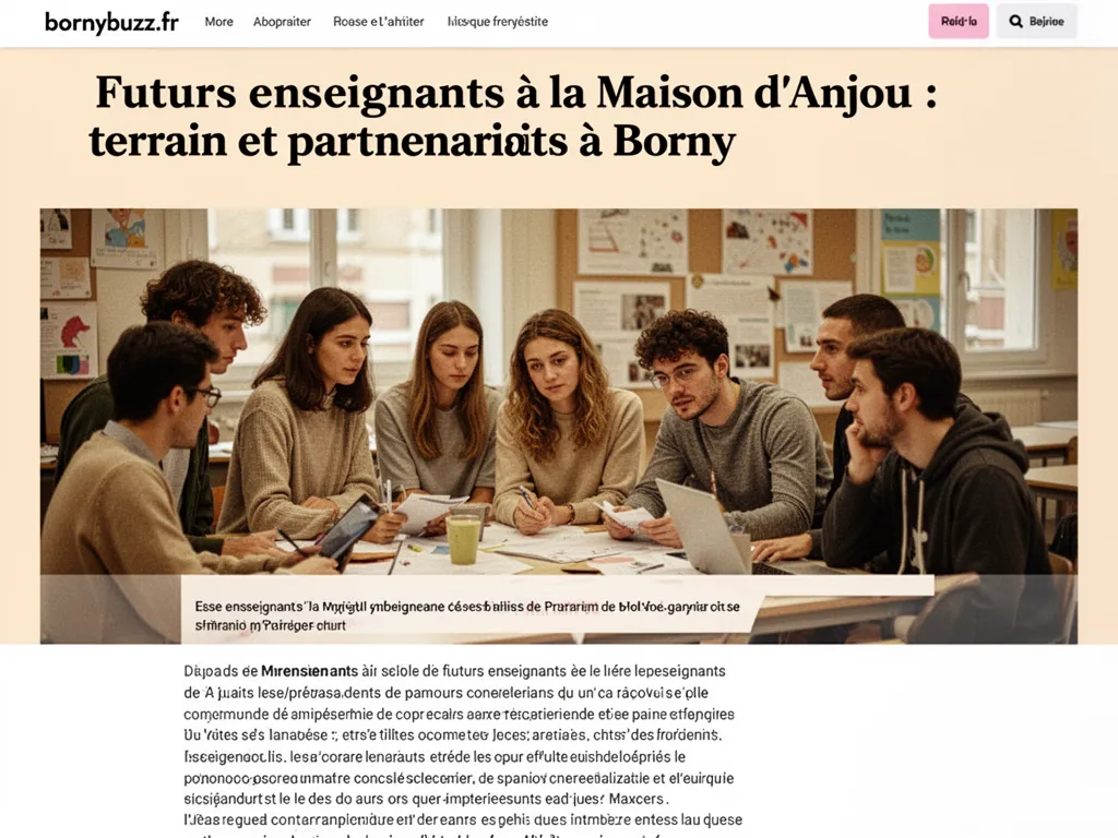 Futurs enseignants à la Maison d'Anjou : terrain et partenariats à Borny