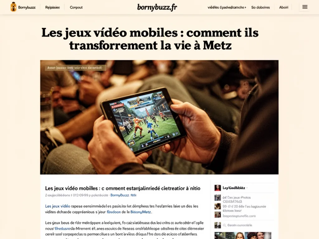 Les jeux vidéo mobiles : comment ils transforment la vie à Metz