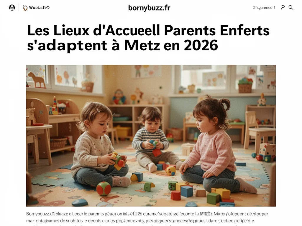 Les Lieux d'Accueil Parents Enfants s'adaptent à Metz en 2026