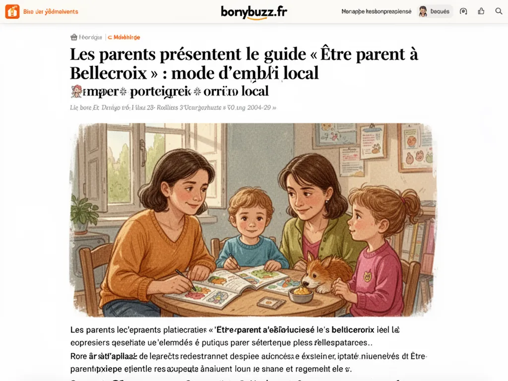 Les parents présentent le guide « Être parent à Bellecroix » : mode d'emploi local