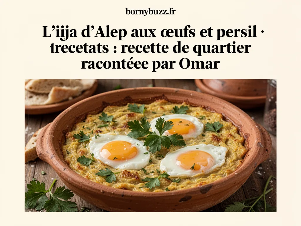 L'ijja d'Alep aux œufs et persil : recette de quartier racontée par Omar