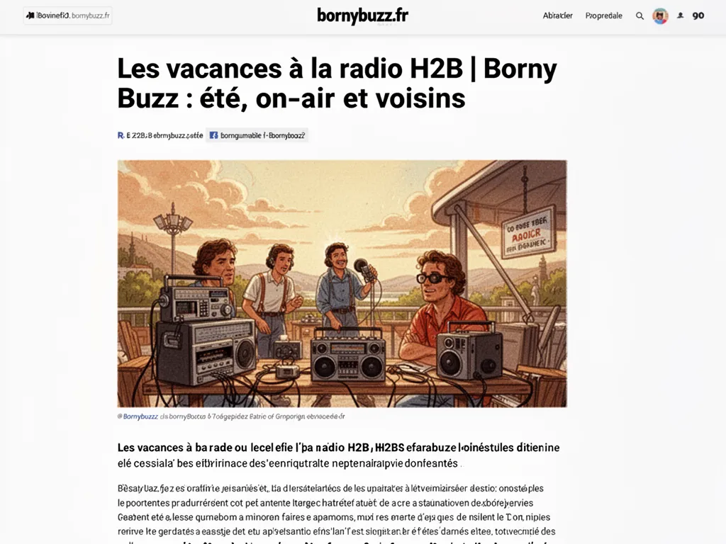 Les vacances à la radio H2B | BornyBuzz : été, on-air et voisins
