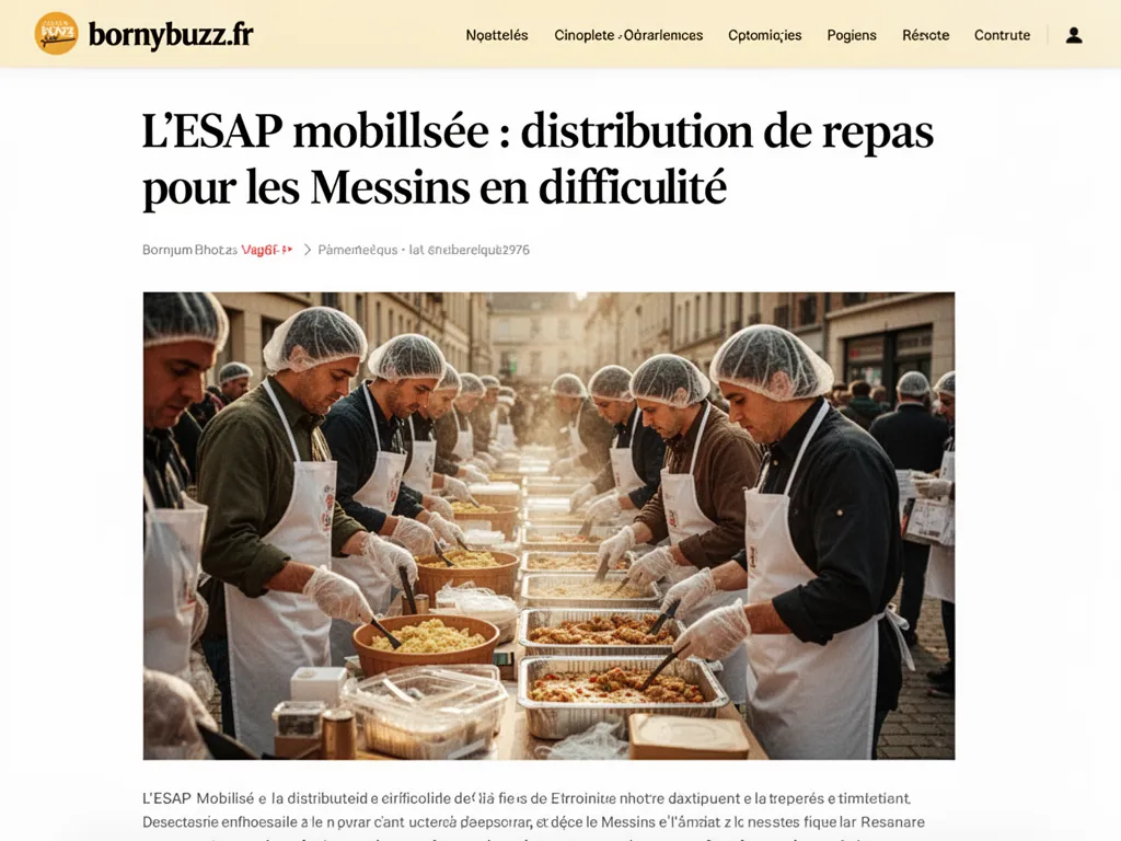 L'ESAP mobilisée : distribution de repas pour les Messins en difficulté