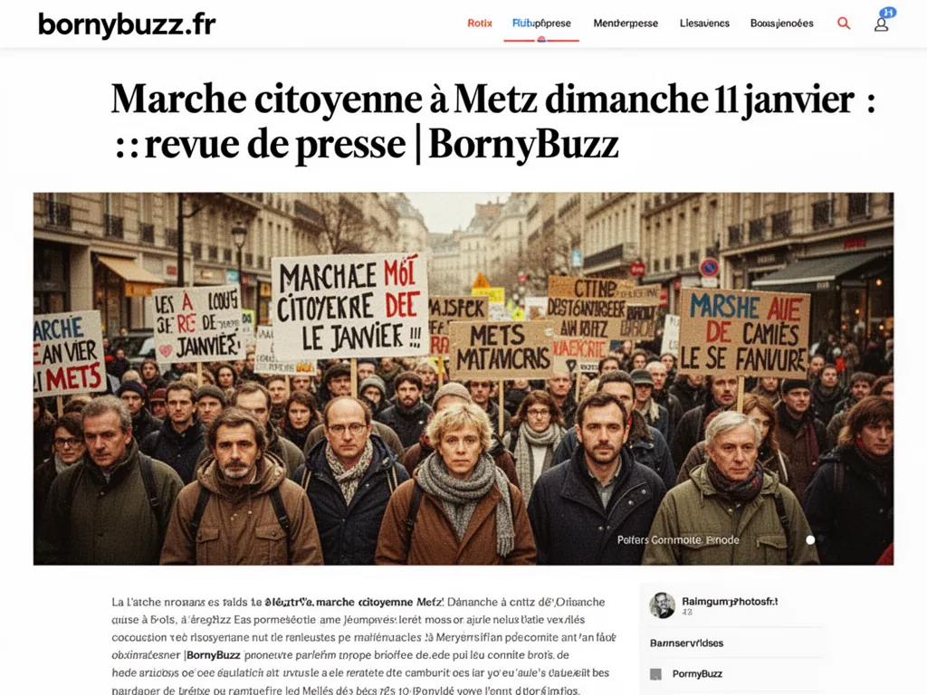 Marche citoyenne à Metz dimanche 11 janvier : revue de presse | BornyBuzz