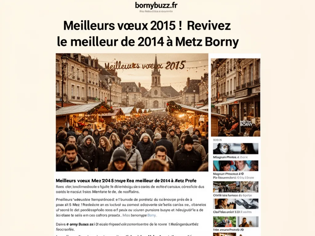 Meilleurs vœux 2015 ! Revivez le meilleur de 2014 à Metz Borny