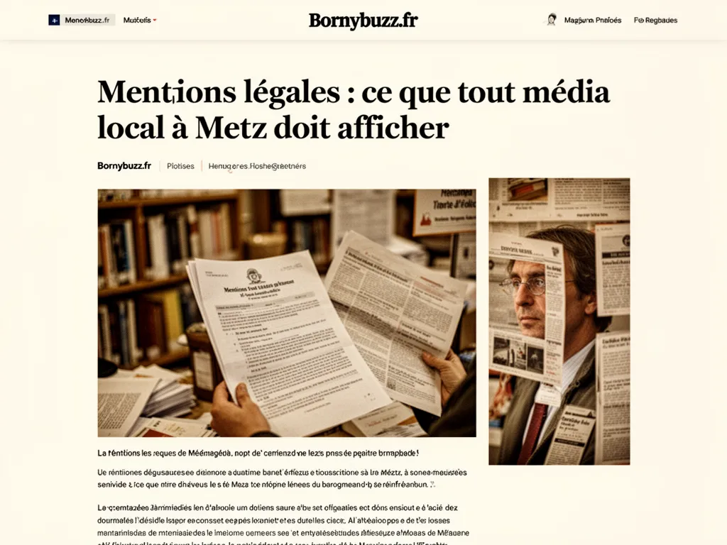 Mentions légales : ce que tout média local à Metz doit afficher