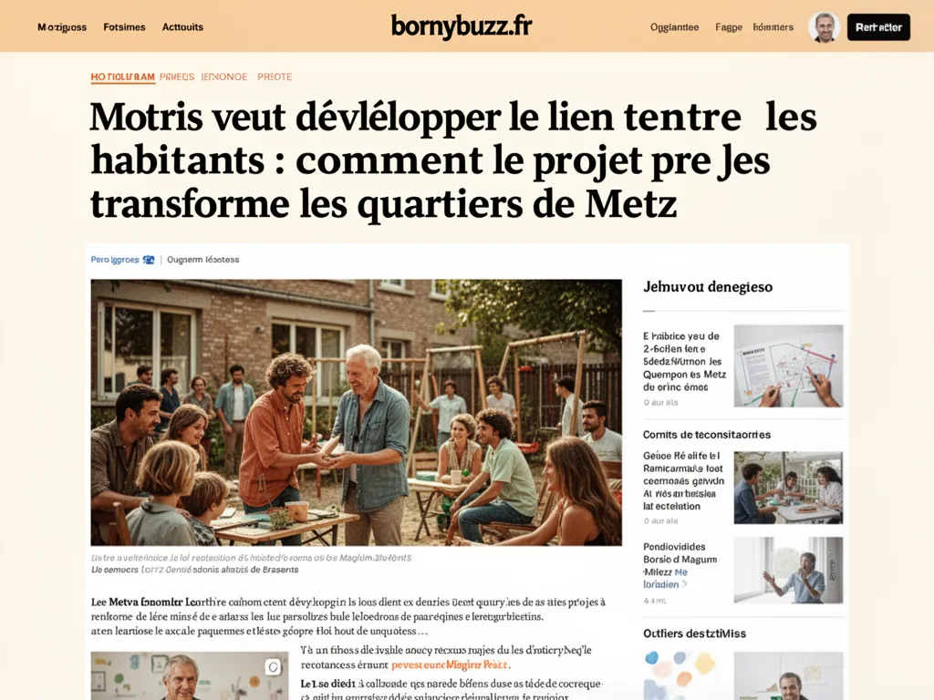 Motris veut développer le lien entre les habitants : comment le projet transforme les quartiers de Metz