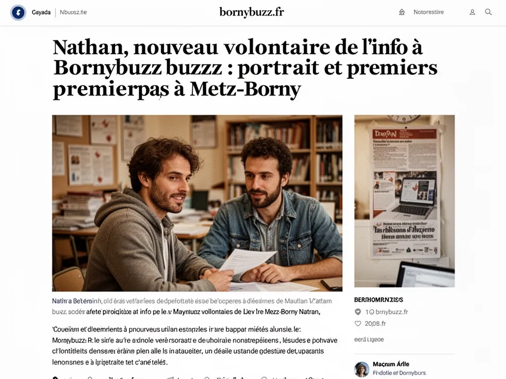 Nathan, nouveau volontaire de l’info à Bornybuzz : portrait et premiers pas à Metz-Borny