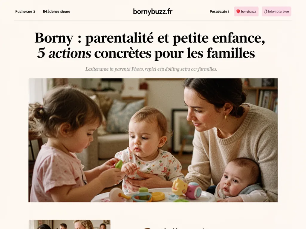 Borny : parentalité et petite enfance, 5 actions concrètes pour les familles