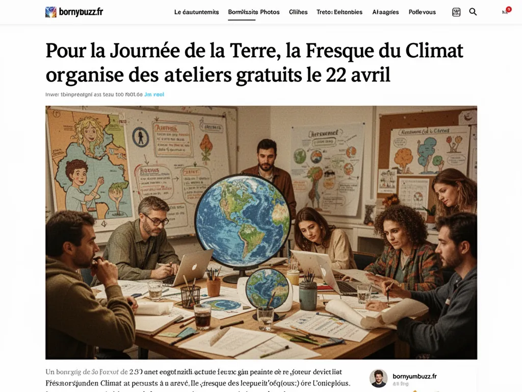 Pour la Journée de la Terre, la Fresque du Climat organise des ateliers gratuits le 22 avril