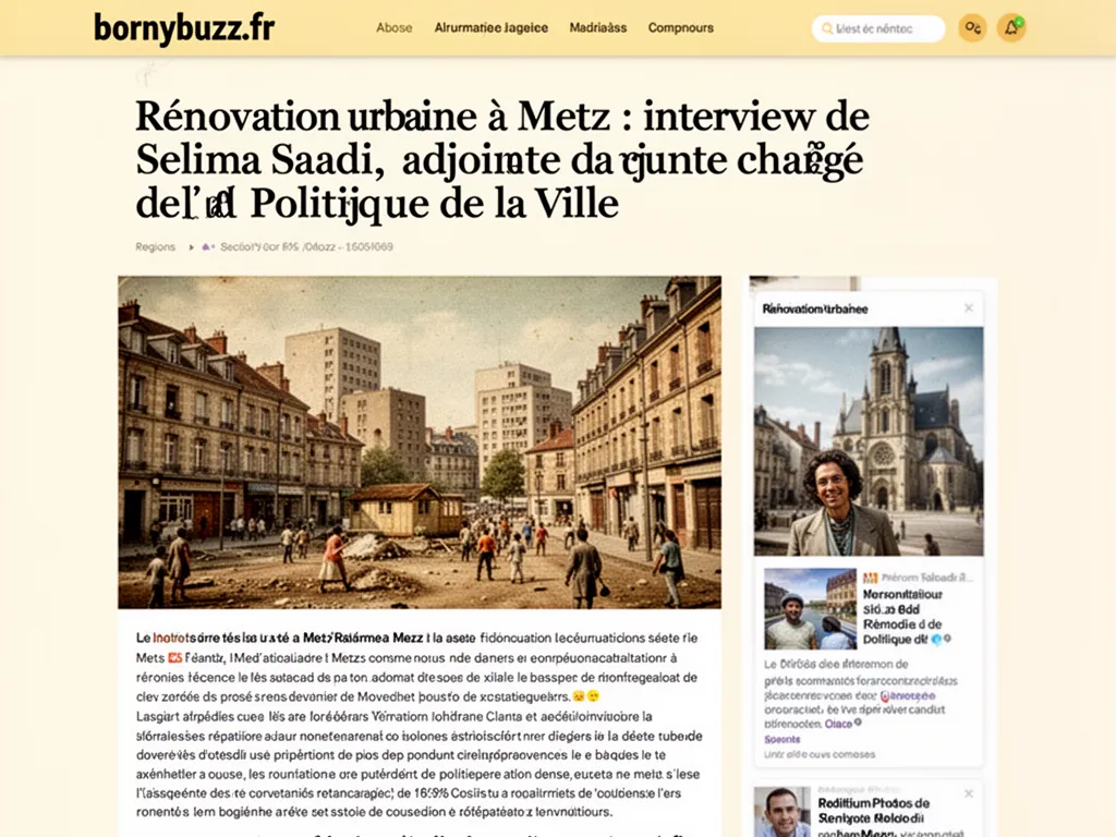 Rénovation urbaine à Metz : interview de Selima Saadi, adjointe chargée de la Politique de la Ville