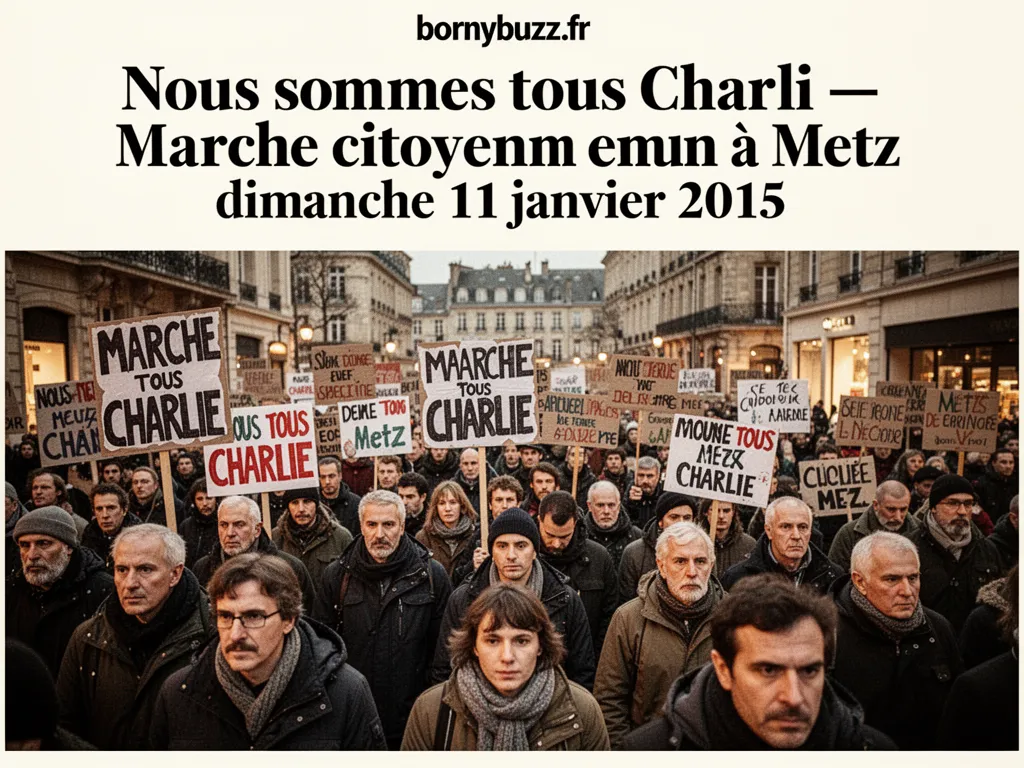Nous sommes tous Charlie : Marche citoyenne à Metz dimanche 11 janvier 2015