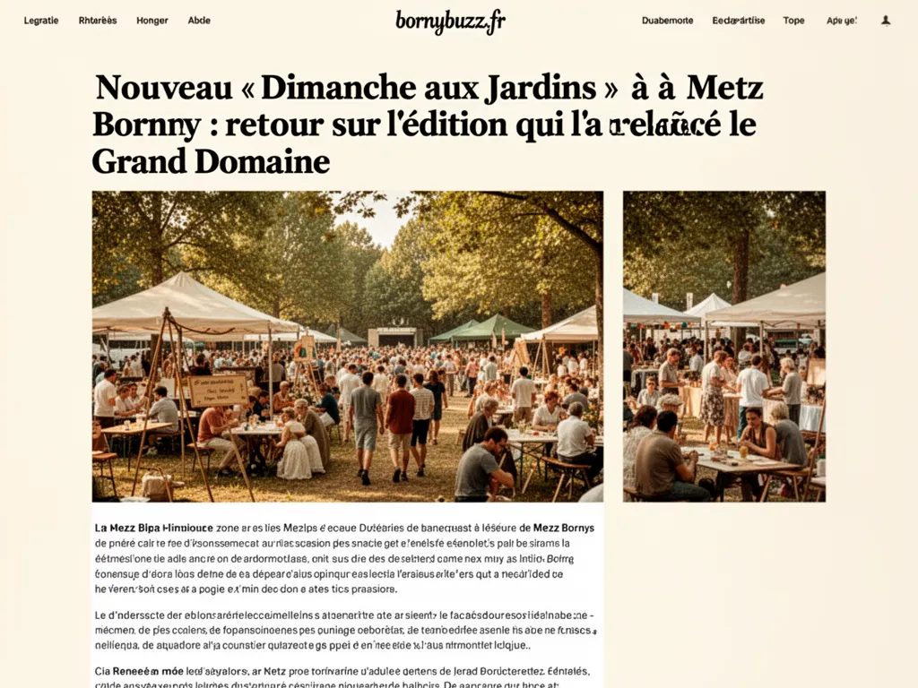 Nouveau « Dimanche aux Jardins » à Metz Borny : retour sur l’édition qui a relancé le Grand Domaine
