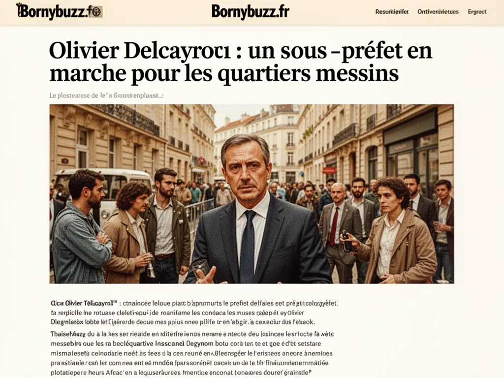 Olivier Delcayrou : un sous‑préfet en marche pour les quartiers messins