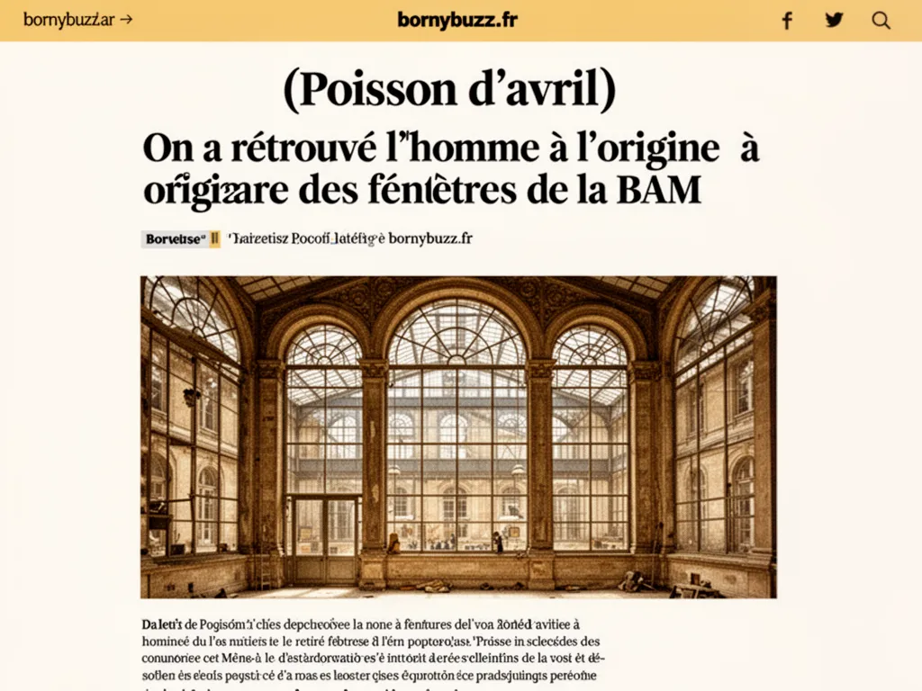 (Poisson d’avril) On a retrouvé l’homme à l’origine des fenêtres de la BAM