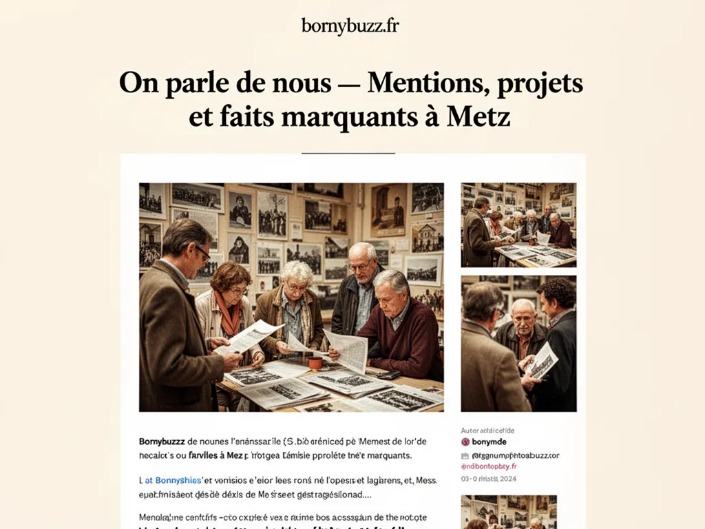 On parle de nous : Mentions, projets et faits marquants à Metz