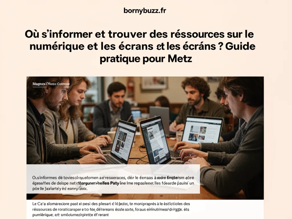 Où s'informer et trouver des ressources sur le numérique et les écrans ? Guide pratique pour Metz