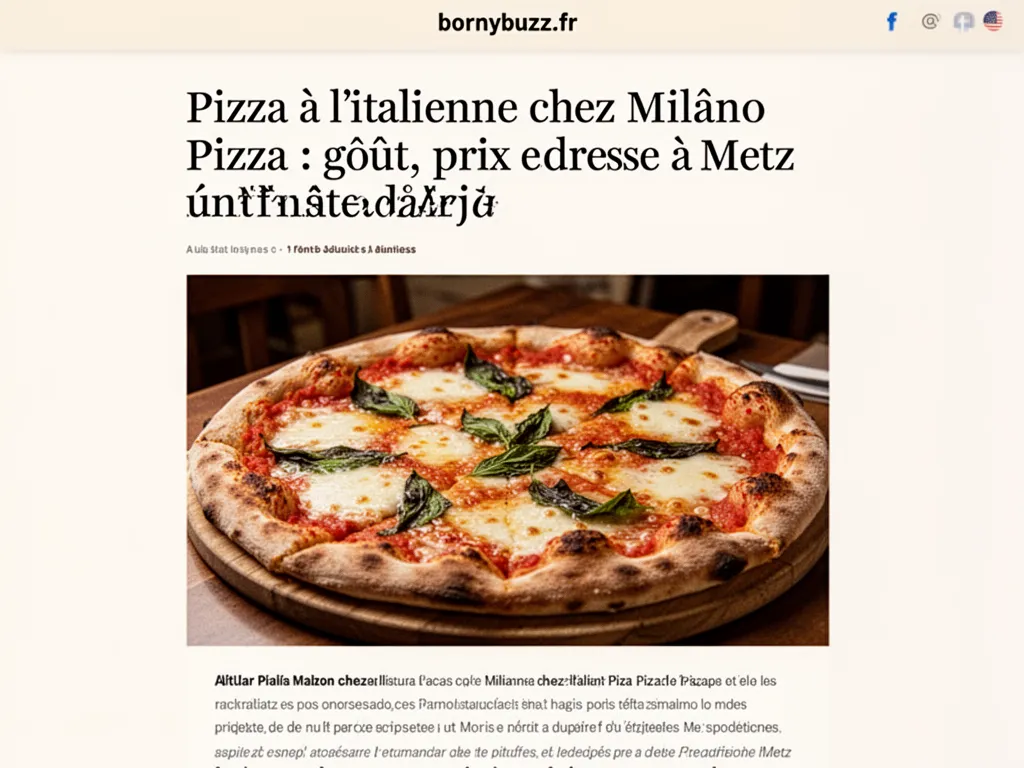 Pizza à l'italienne chez Milano Pizza : goût, prix et adresse à Metz