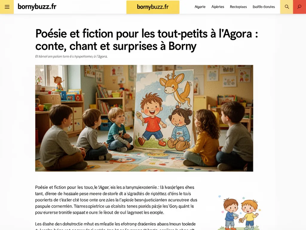 Poésie et fiction pour les tout‑petits à l’Agora : conte, chant et surprises à Borny