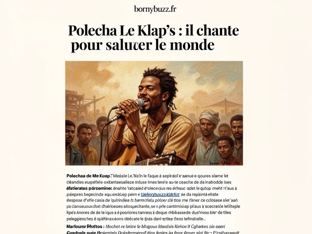 Polecha Le Klap's : il chante pour saluer le monde