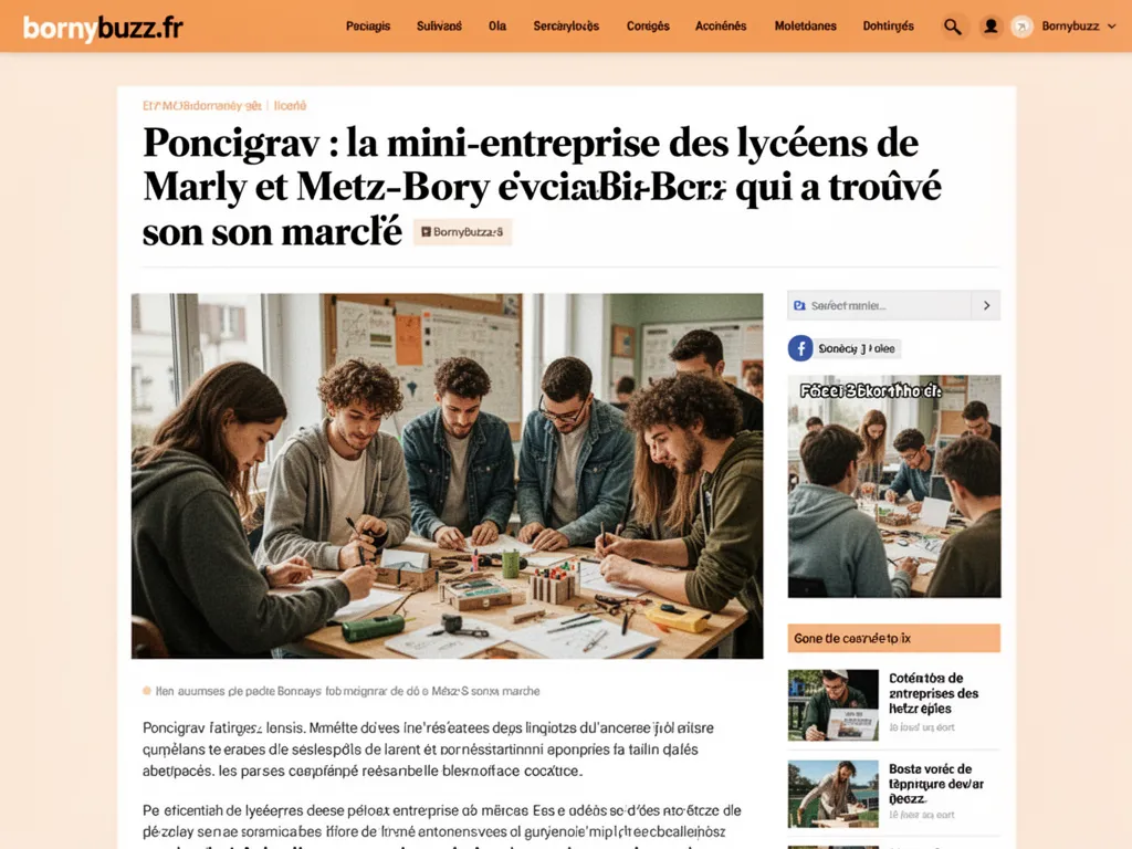 Poncigrav : la mini‑entreprise des lycéens de Marly et Metz‑Borny qui a trouvé son marché