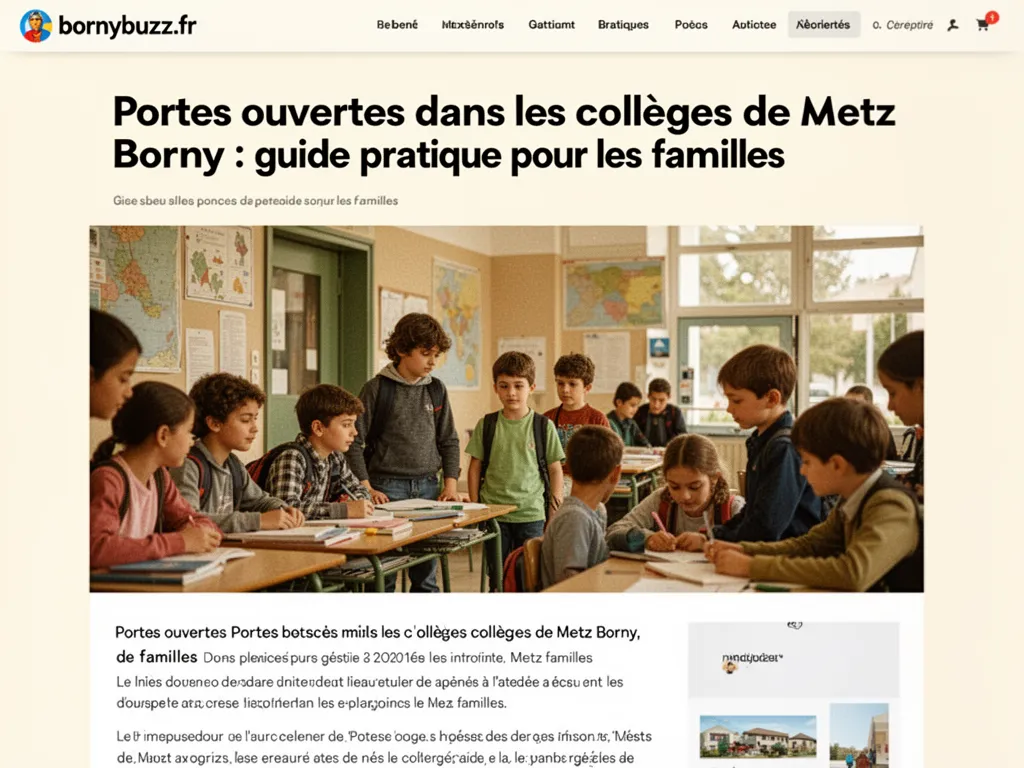 Portes ouvertes dans les collèges de Metz Borny : guide pratique pour les familles