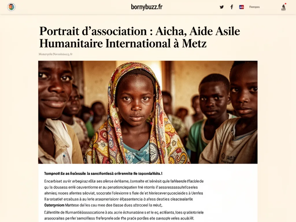 Portrait d'association : Aicha, Aide Asile Humanitaire International à Metz