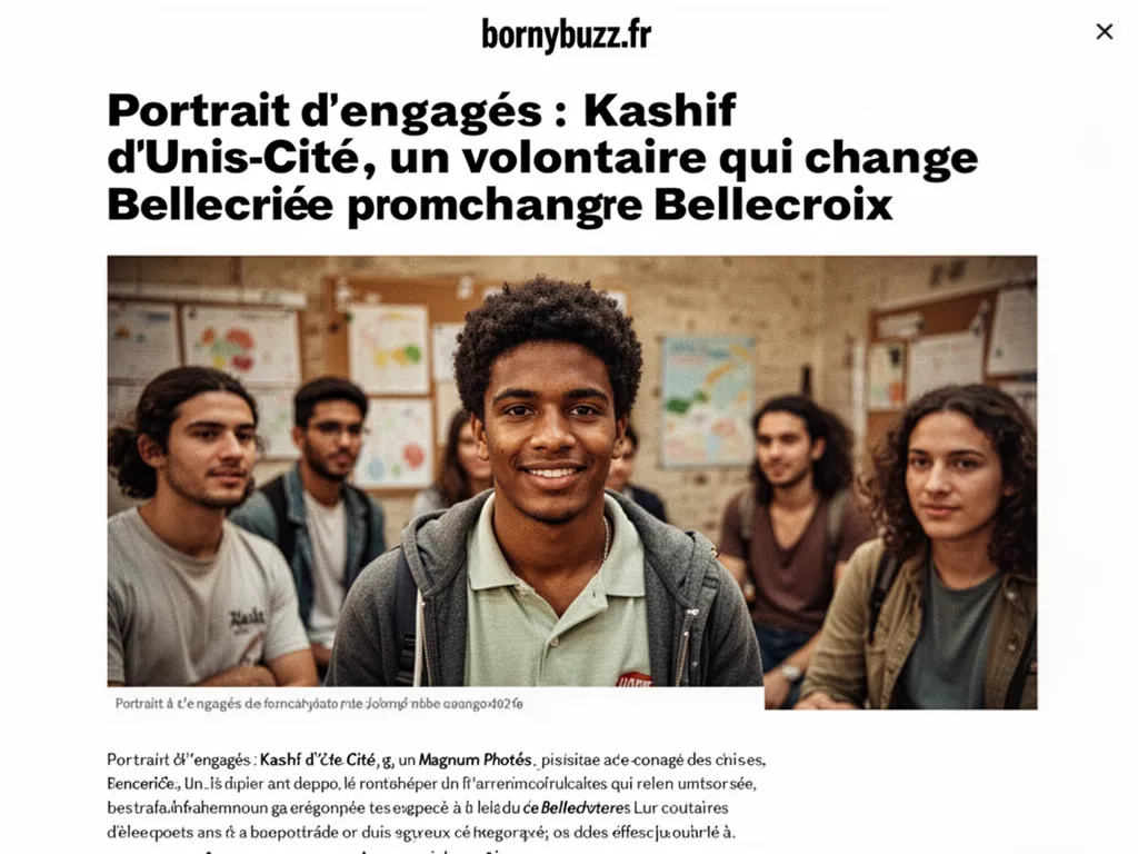 Portrait d'engagés : Kashif d'Unis-Cité, un volontaire qui change Bellecroix