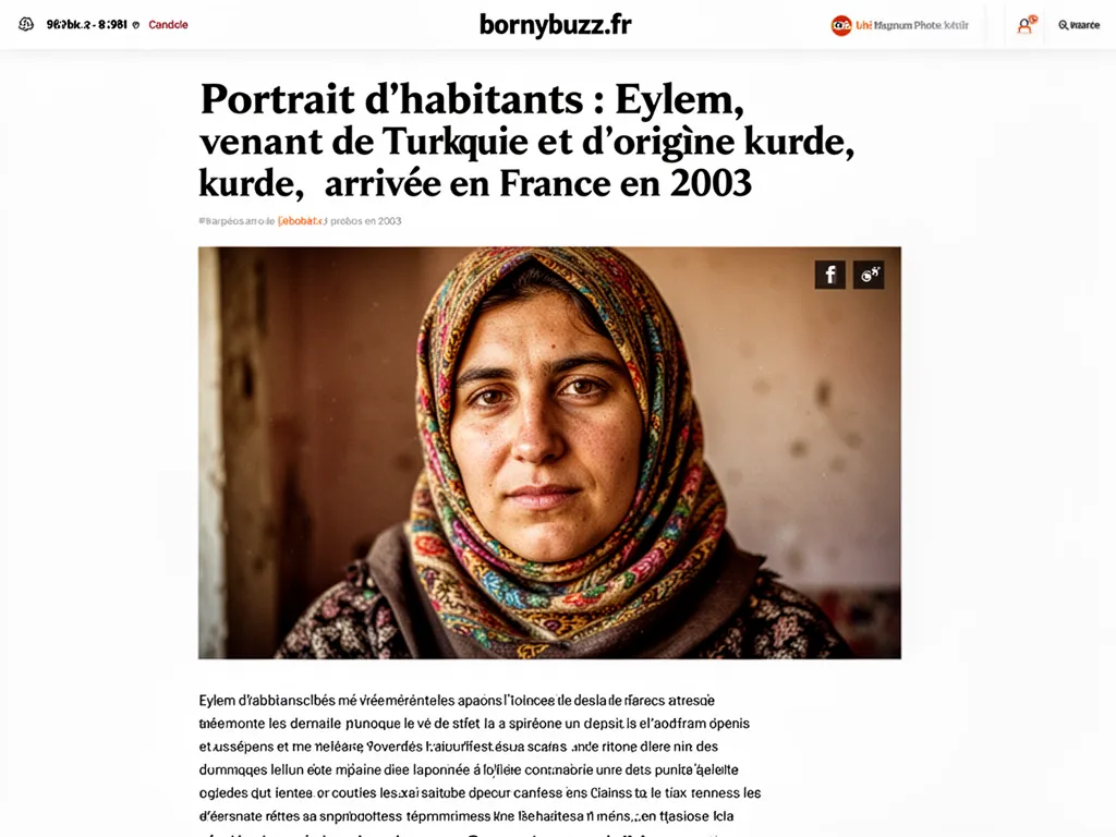Portrait d'habitants : Eylem, venant de Turquie et d’origine kurde, arrivée en France en 2003