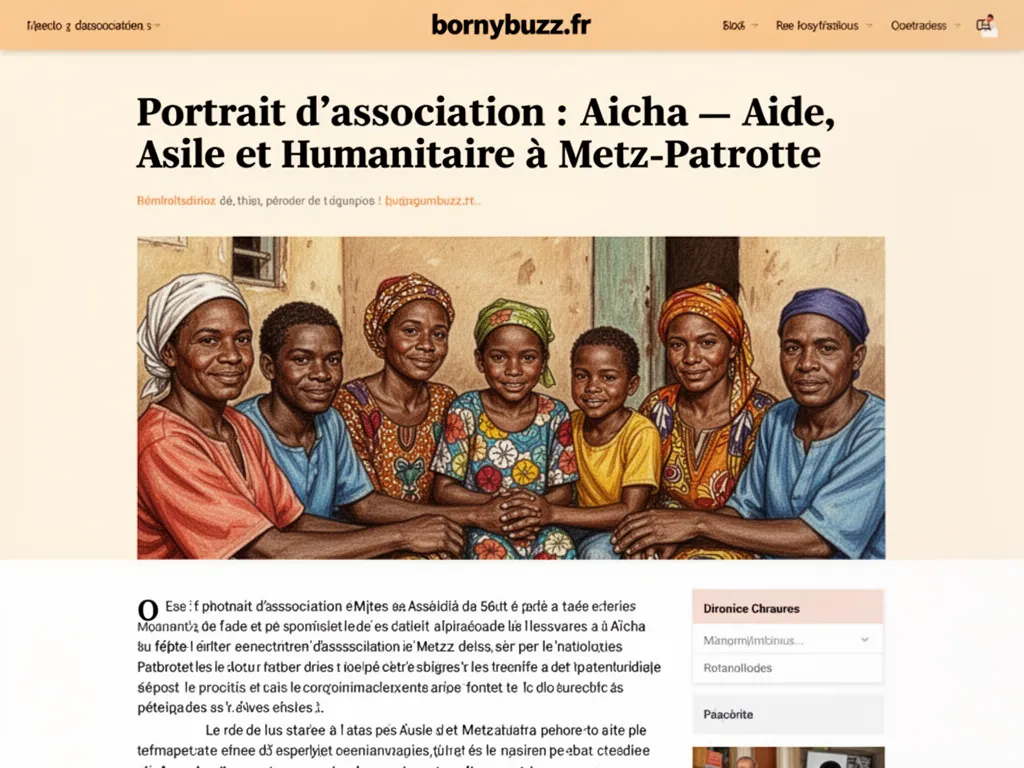 Portrait d’association : Aicha : Aide, Asile et Humanitaire à Metz-Patrotte