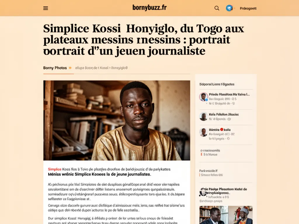 Simplice Kossi Honyiglo, du Togo aux plateaux messins : portrait d’un jeune journaliste