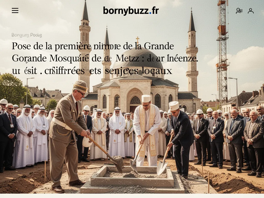 Pose de la première pierre de la Grande Mosquée de Metz : récit, chiffres et enjeux locaux