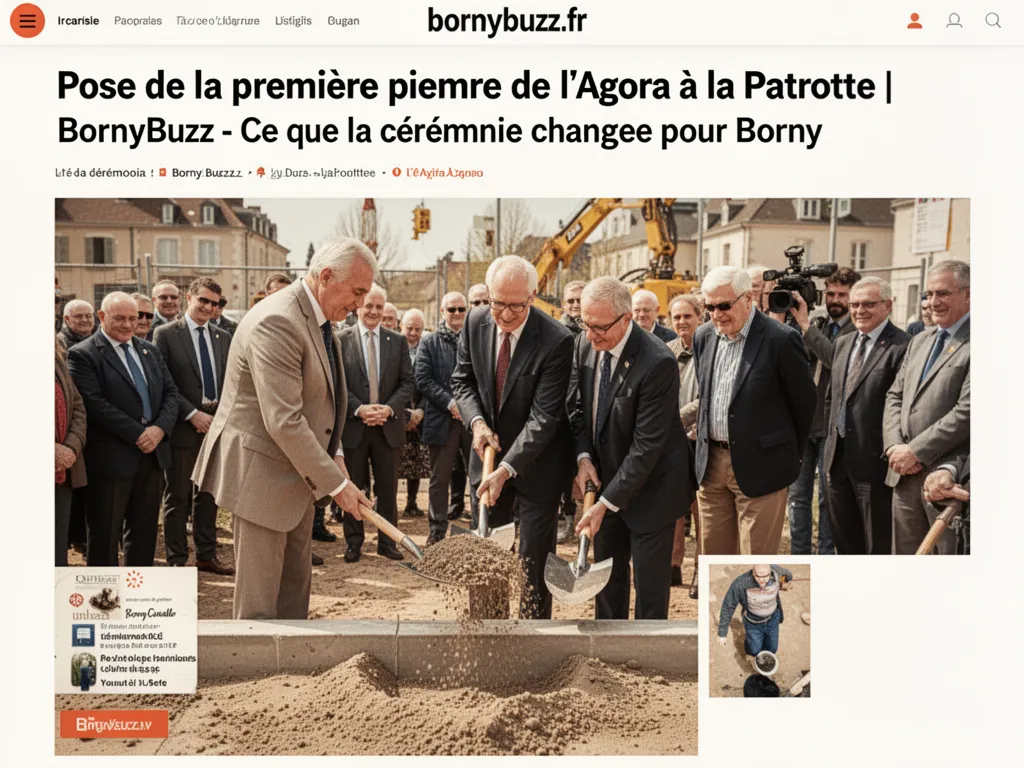 Pose de la première pierre de l’Agora à la Patrotte | BornyBuzz - Ce que la cérémonie change pour Borny