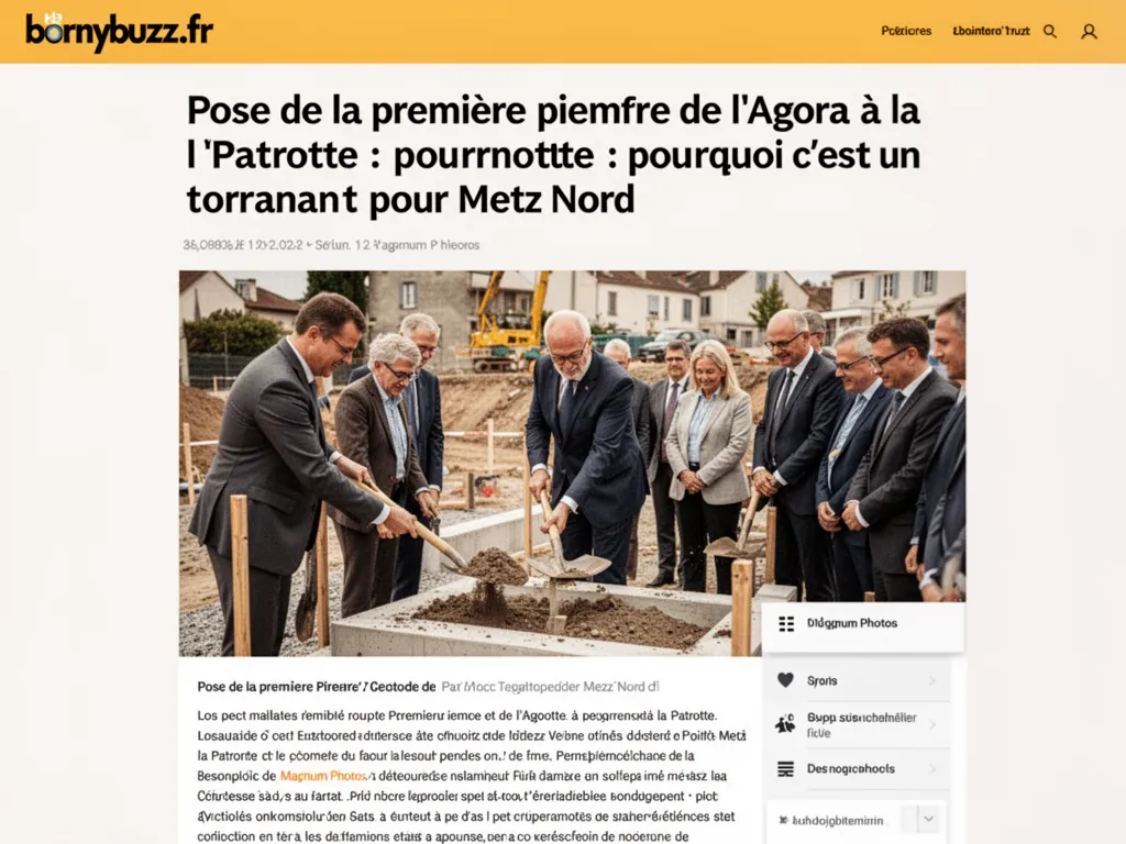 Pose de la première pierre de l’Agora à la Patrotte : pourquoi c’est un tournant pour Metz Nord