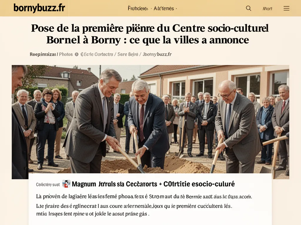 Pose de la première pierre du Centre socio-culturel à Borny : ce que la ville a annoncé