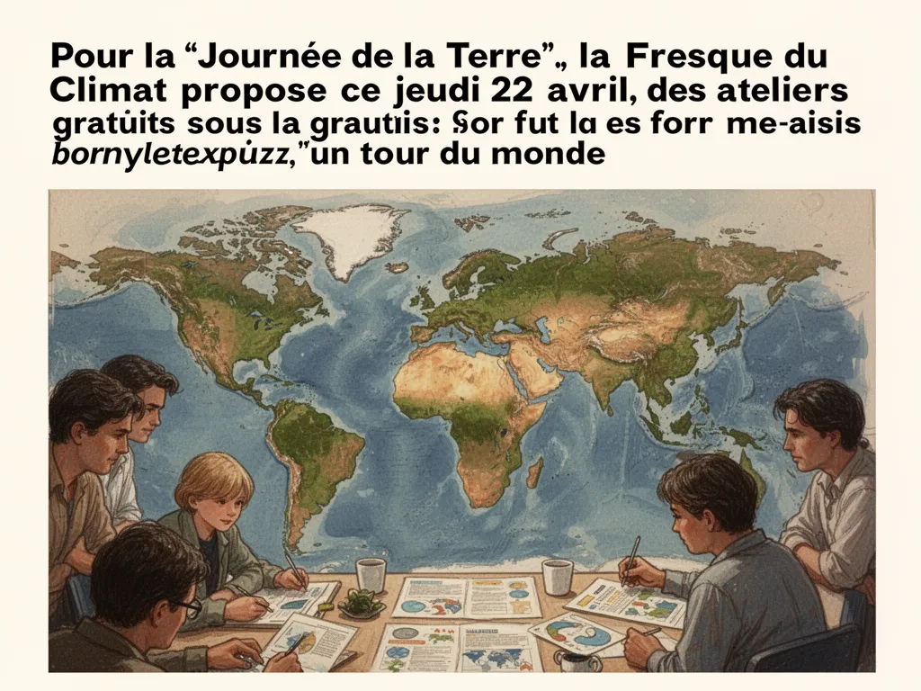 Pour la "Journée de la Terre", la Fresque du Climat propose ce jeudi 22 avril, des ateliers gratuits sous la forme d'un tour du monde