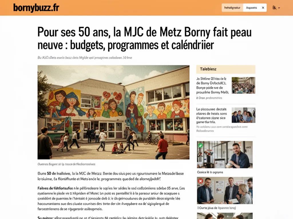 Pour ses 50 ans, la MJC de Metz Borny fait peau neuve : budgets, programmes et calendrier