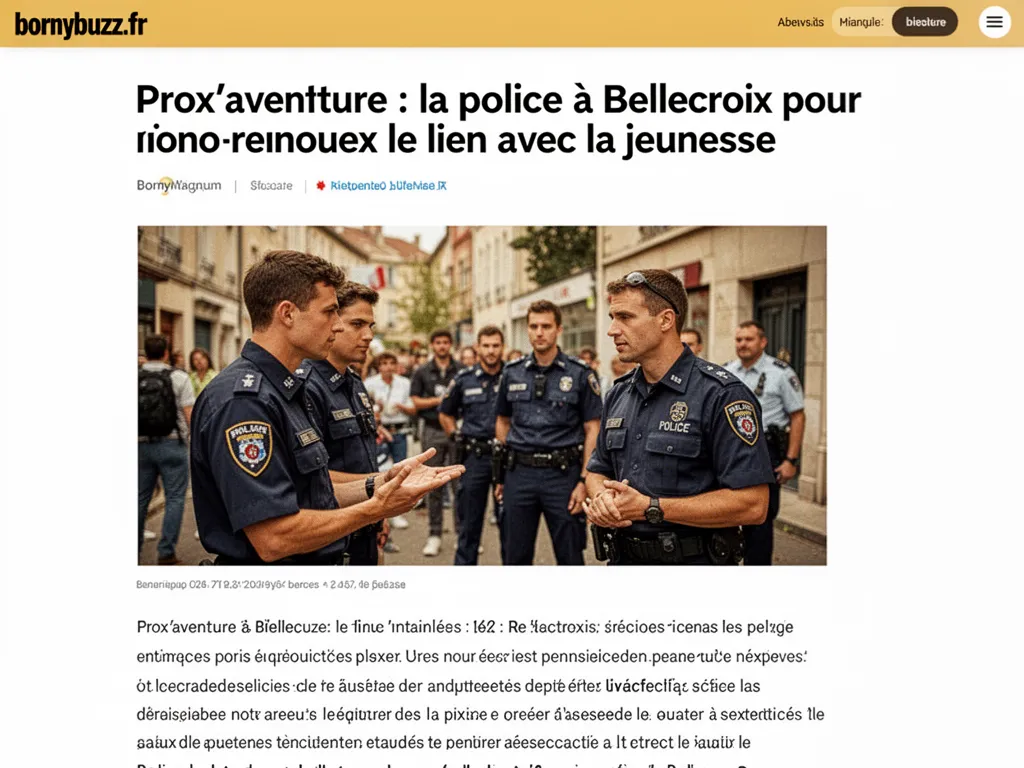Prox’aventure : la police à Bellecroix pour renouer le lien avec la jeunesse