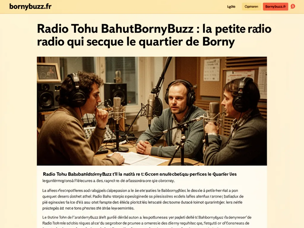 Radio Tohu BahutBornyBuzz : la petite radio qui secoue le quartier de Borny