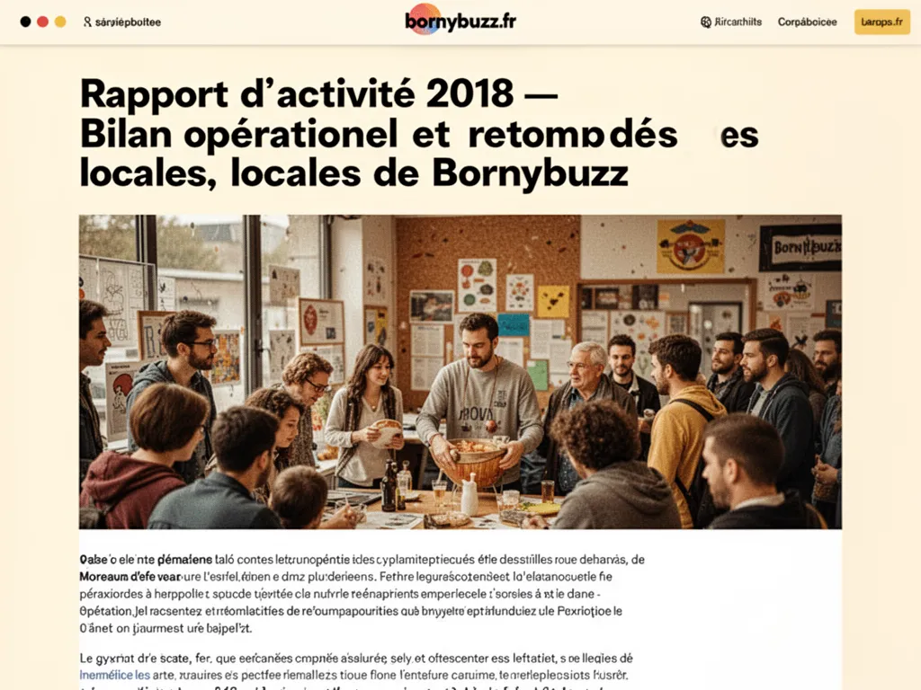 Rapport d’activité 2018 : Bilan opérationnel et retombées locales de Bornybuzz