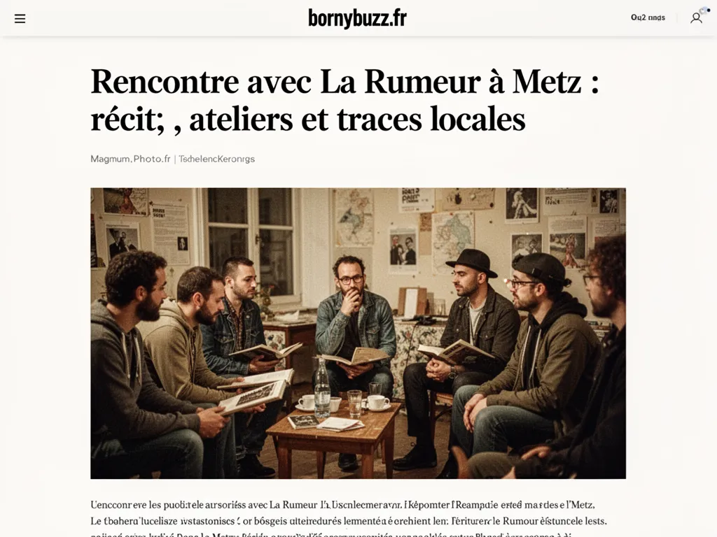 Rencontre avec La Rumeur à Metz : récit, ateliers et traces locales