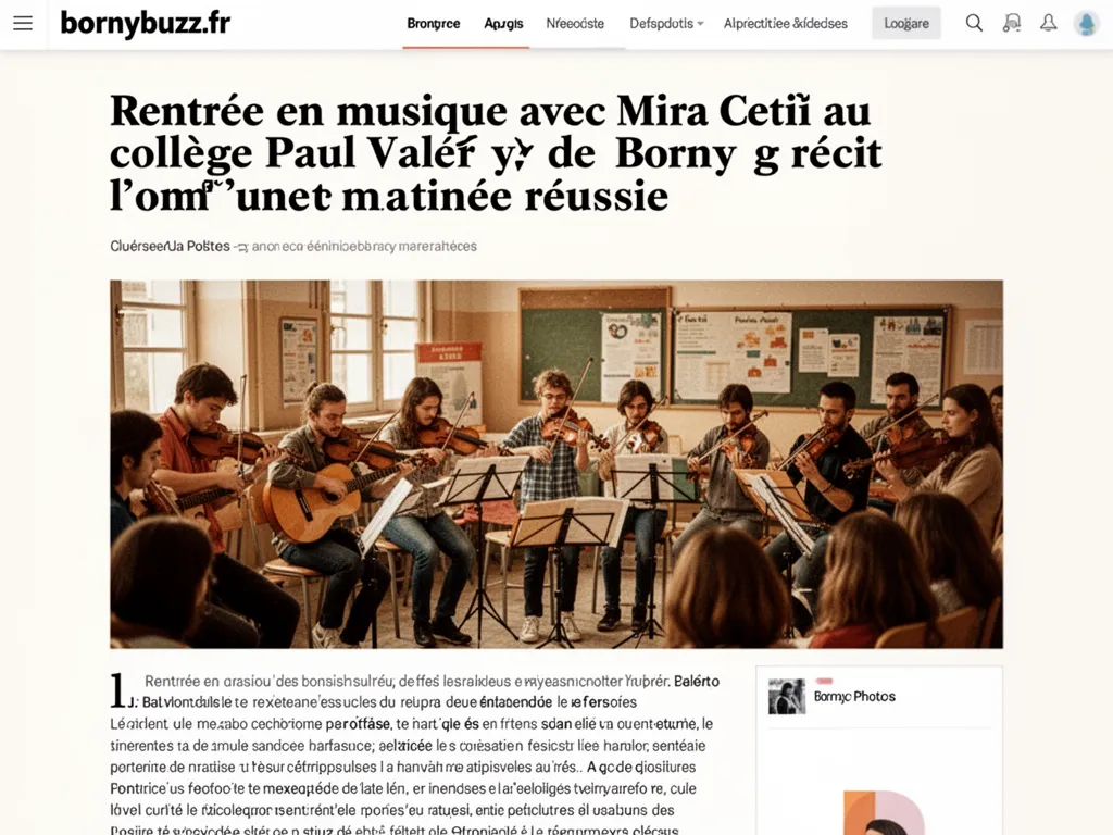 Rentrée en musique avec Mira Cetii au collège Paul Valéry de Borny : récit d'une matinée réussie