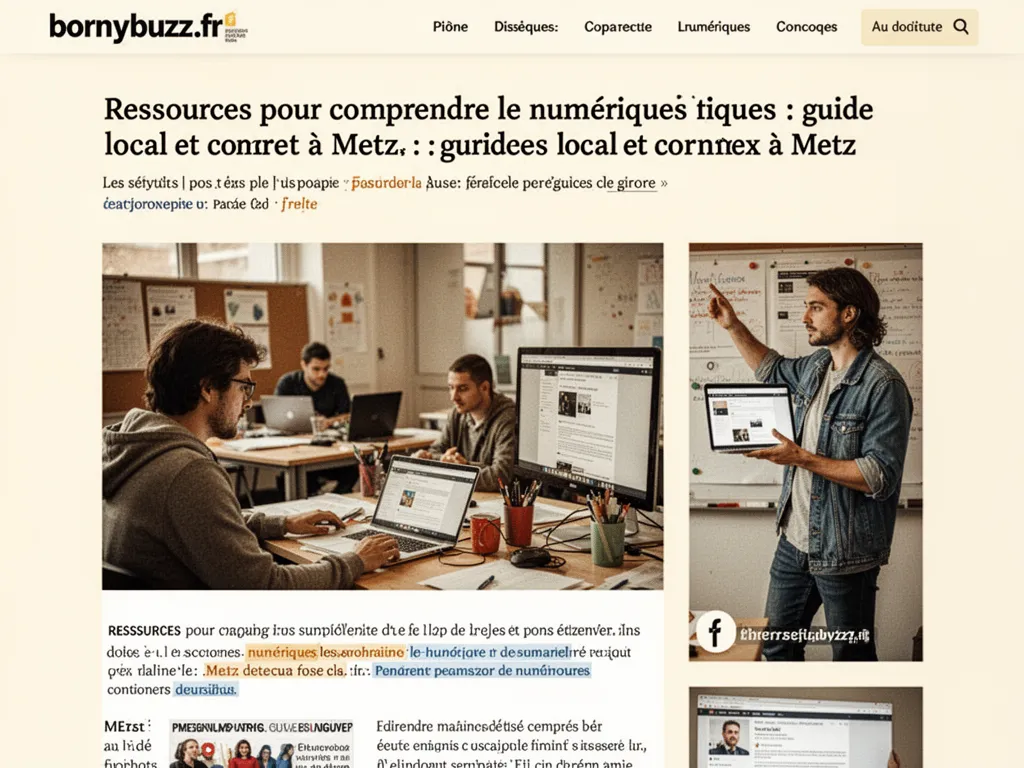 Ressources pour comprendre le numériques : guide local et concret à Metz