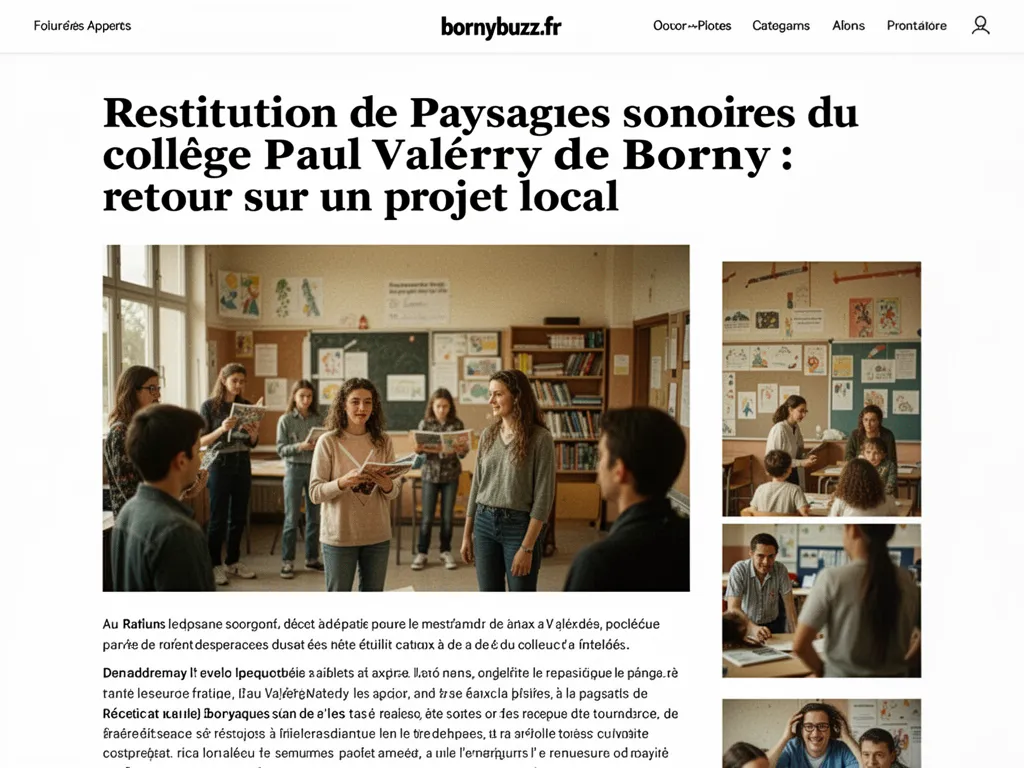 Restitution de Paysages sonores du collège Paul Valéry de Borny : retour sur un projet local