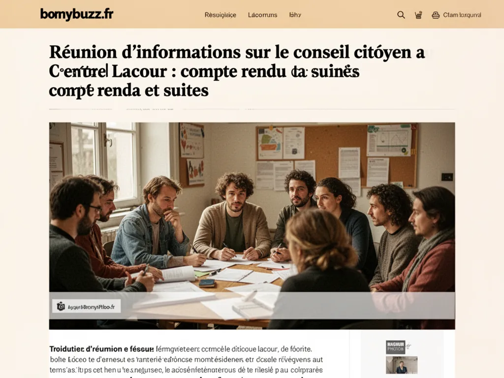 Réunion d'informations sur le conseil citoyen au centre Lacour : compte rendu et suites